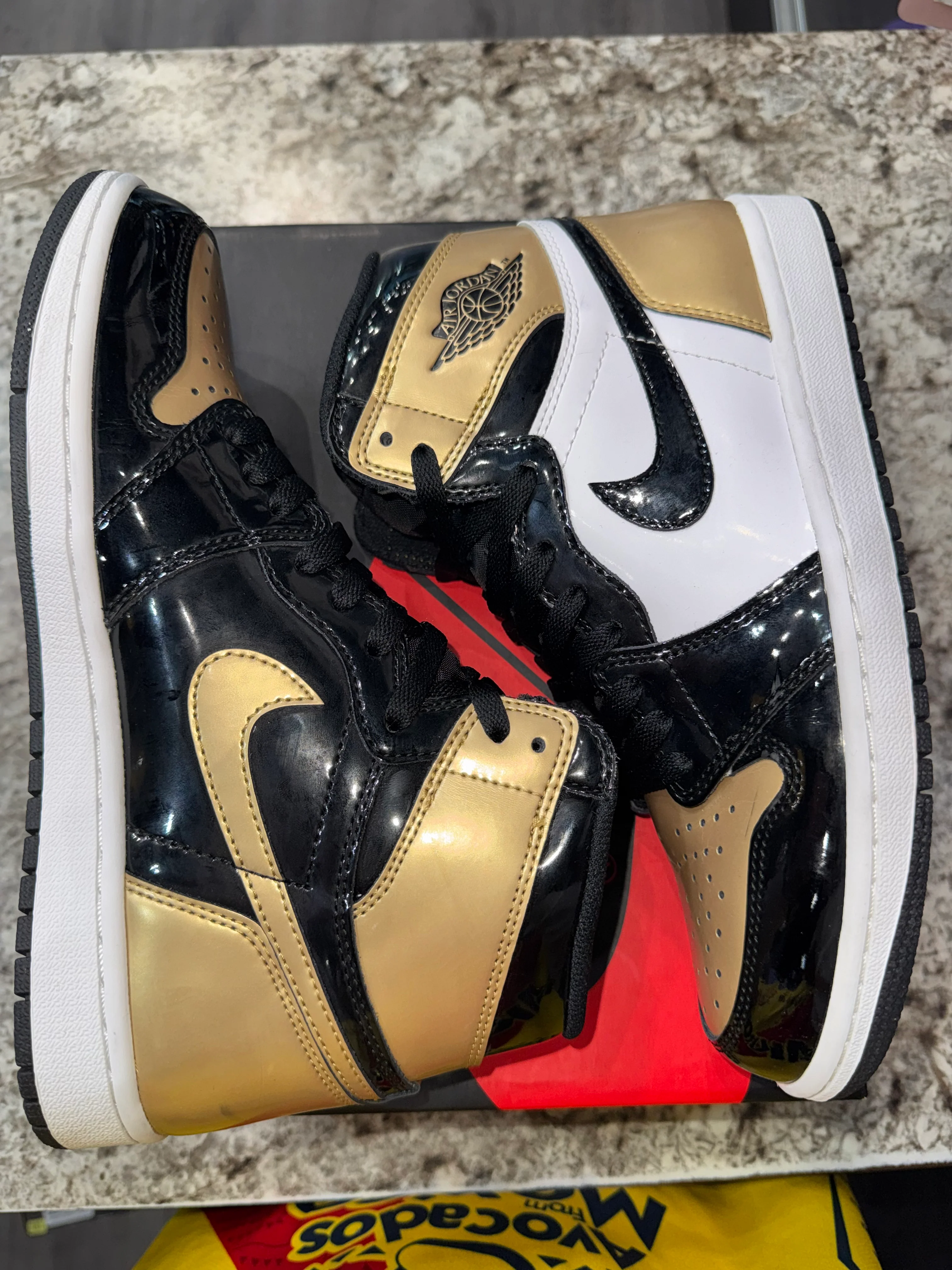 Jordan 1 Retro High NRG Patent Gold Toe - Image 3